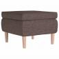 Preview: Hocker mit Holzbeinen Taupe Stoff