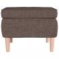 Preview: Hocker mit Holzbeinen Taupe Stoff