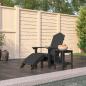 Preview: ARDEBO.de - Adirondack-Gartenstuhl mit Hocker & Tisch HDPE Anthrazit