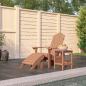 Preview: ARDEBO.de - Adirondack-Gartenstuhl mit Hocker & Tisch HDPE Braun