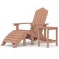 Preview: Adirondack-Gartenstuhl mit Hocker & Tisch HDPE Braun