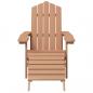 Preview: Adirondack-Gartenstuhl mit Hocker & Tisch HDPE Braun