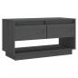 Preview: TV-Schrank Grau 74x34x40 cm Massivholz Kiefer