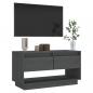 Preview: TV-Schrank Grau 74x34x40 cm Massivholz Kiefer