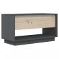 Preview: TV-Schrank Grau 74x34x40 cm Massivholz Kiefer