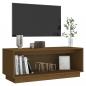 Preview: TV-Schrank Honigbraun 90x35x35 cm Massivholz Kiefer