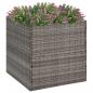 Preview: ARDEBO.de - Pflanzkübel Grau 80x80x80 cm Poly Rattan