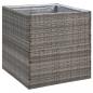 Preview: Pflanzkübel Grau 80x80x80 cm Poly Rattan