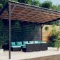 Preview: ARDEBO.de - 10-tlg. Garten-Lounge-Set mit Kissen Schwarz Poly Rattan