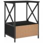 Preview: Nachttische 2 Stk. Schwarz 50x41x65 cm Holzwerkstoff