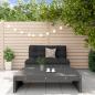 Preview: ARDEBO.de - 2-tlg. Garten-Lounge-Set mit Kissen Grau Massivholz