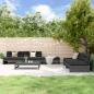 Preview: ARDEBO.de - 6-tlg. Garten-Lounge-Set mit Kissen Grau Massivholz