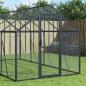 Preview: ARDEBO.de - Voliere Anthrazit 1,79x6x1,85 m Aluminium