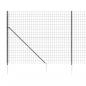 Preview: Maschendrahtzaun mit Bodenhülsen Anthrazit 1,6x25 m