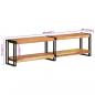 Preview: TV-Schrank 160x30x40 cm Massivholz Akazie