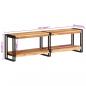 Preview: TV-Schrank 140x30x40 cm Massivholz Akazie