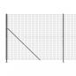 Preview: Maschendrahtzaun mit Bodenflansch Anthrazit 1,6x10 m