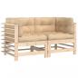 Preview: Ecksofas mit Kissen 2 Stk. Massivholz Kiefer