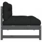 Preview: Mittelsofa Grau 120x80 cm Massivholz Kiefer