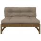 Preview: Mittelsofa Honigbraun 120x80 cm Massivholz Kiefer