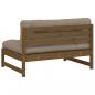 Preview: Mittelsofa Honigbraun 120x80 cm Massivholz Kiefer