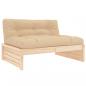 Preview: Mittelsofa 120x80 cm Massivholz Kiefer