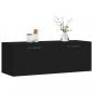 Preview: Wandschrank Schwarz 100x36,5x35 cm Holzwerkstoff