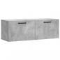 Preview: Wandschrank Betongrau 100x36,5x35 cm Holzwerkstoff