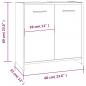 Preview: Badezimmerschrank Grau Sonoma 60x33x60 cm Holzwerkstoff