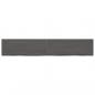 Preview: Wandregal Dunkelbraun 220x40x(2-4)cm Massivholz Eiche Behandelt