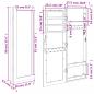 Preview: Schmuckschrank mit Spiegel Wandmontage 30x8,5x90 cm