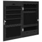 Preview: Schmuckschrank mit Spiegel Wandmontage Schwarz 37,5x10x67 cm