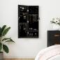 Preview: ARDEBO.de - Schmuckschrank mit Spiegel Wandmontage Schwarz 30x8,5x90 cm