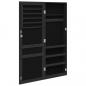 Preview: Schmuckschrank mit Spiegel Wandmontage Schwarz 37,5x10x106 cm