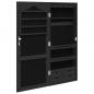 Preview: Schmuckschrank mit Spiegel Wandmontage Schwarz 37,5x10x90 cm