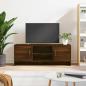 Preview: ARDEBO.de - TV-Schrank Braun Eichen-Optik 102x30x37,5 cm Holzwerkstoff