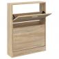 Preview: Schuhschrank Eichen-Optik 59x17x81 cm Holzwerkstoff