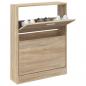 Preview: Schuhschrank Eichen-Optik 59x17x81 cm Holzwerkstoff