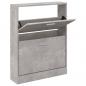 Preview: Schuhschrank Betongrau 59x17x81 cm Holzwerkstoff