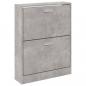 Preview: Schuhschrank Betongrau 59x17x81 cm Holzwerkstoff