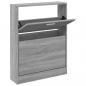 Preview: Schuhschrank Grau Sonoma 59x17x81 cm Holzwerkstoff