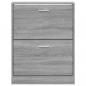 Preview: Schuhschrank Grau Sonoma 59x17x81 cm Holzwerkstoff