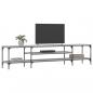 Preview: TV-Schrank Grau Sonoma 201x35x45 cm Holzwerkstoff & Eisen