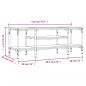 Preview: TV-Schrank Braun Eichen-Optik 121x35x45cm Holzwerkstoff & Eisen