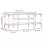 Preview: TV-Schrank Räuchereiche 121x35x45 cm Holzwerkstoff & Eisen