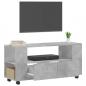 Preview: TV-Schrank Betongrau 102x34,5x43 cm Holzwerkstoff