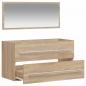 Preview: Badschrank mit Spiegel Sonoma-Eiche Holzwerkstoff