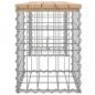 Preview: Gartenbank aus Gabionen 103x31x42 cm Massivholz Kiefer