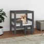 Preview: ARDEBO.de - Hundebett Grau 55,5x53,5x60 cm Massivholz Kiefer