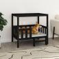 Preview: ARDEBO.de - Hundebett Schwarz 95,5x73,5x90 cm Massivholz Kiefer